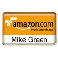 Die Cast Metal Name Badge w/Four Color Process Imprint - Rectangle